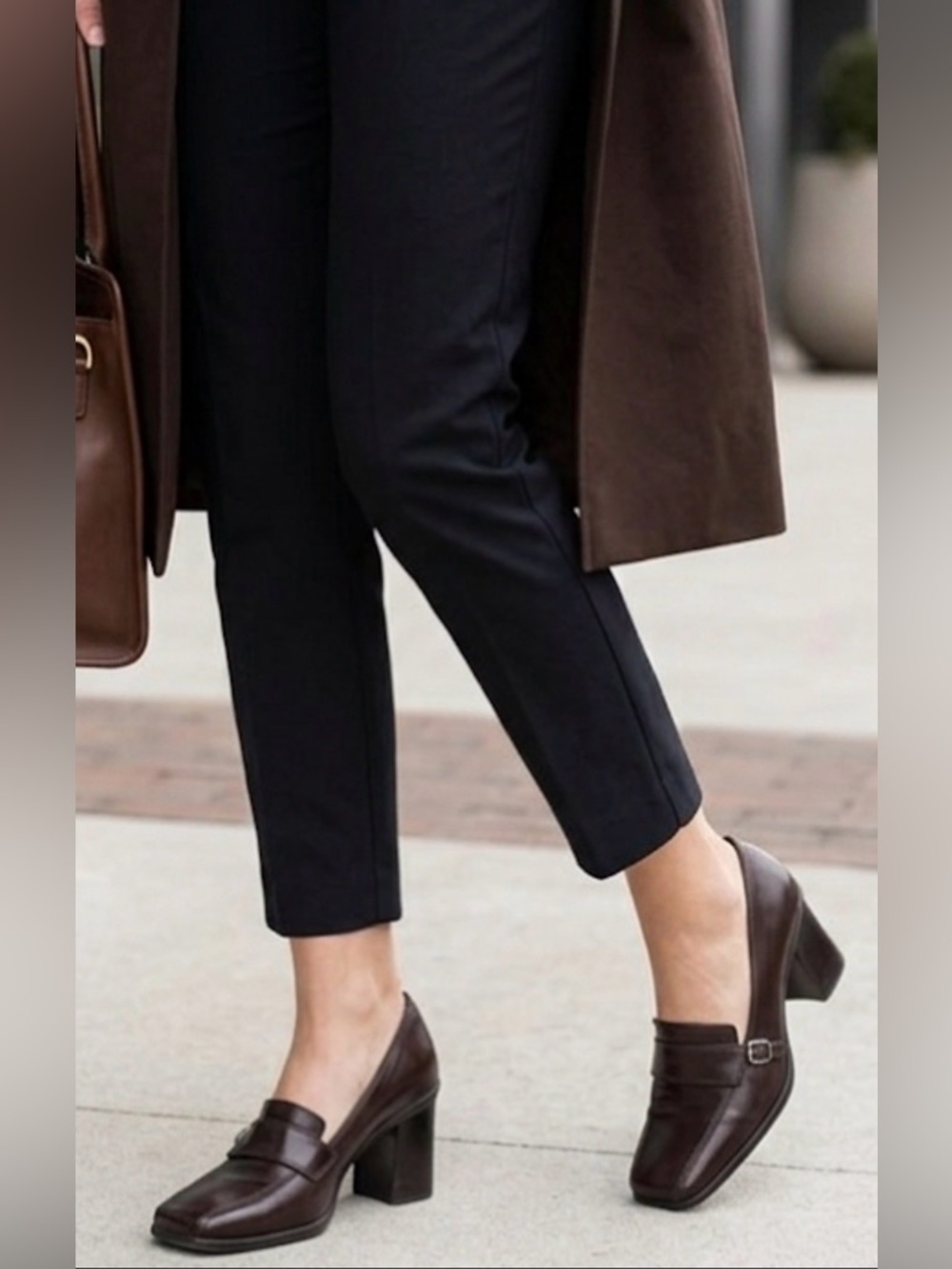 Nine West-Women’s Brown Leather Shoes–Perfect for Casual or Formal Wear